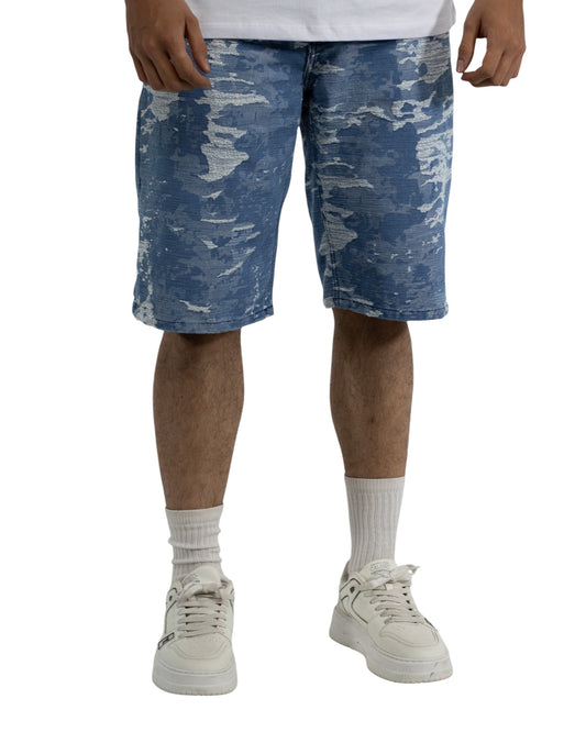 SHORT AZUL MANCHAS