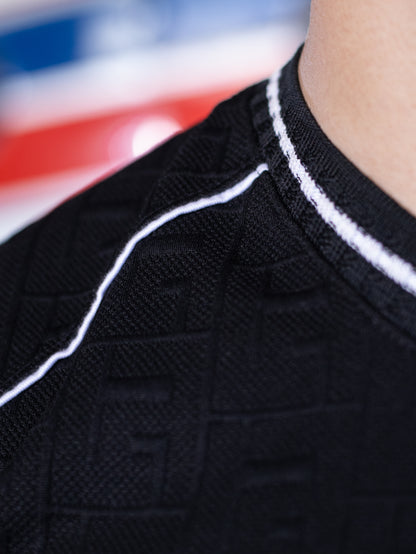 BUSO NEGRO TEXTURA LINEAS