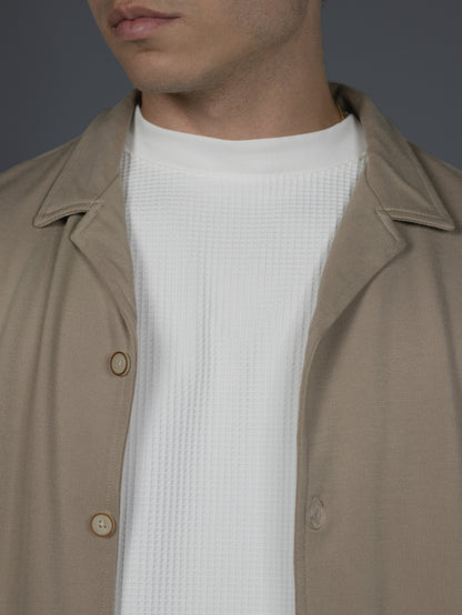 CONJUNTO CAMISA Y PANTALON BEIGE