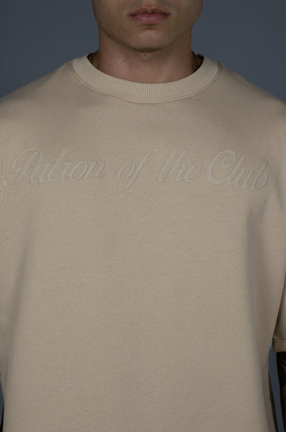 CAMISETA OVERSIZE BEIGE PATRON OF THE CLUB