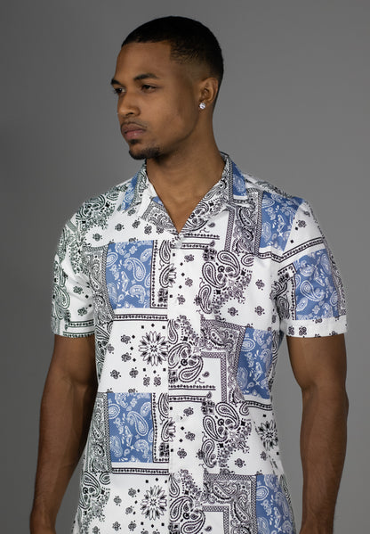CAMISA CONJUNTO SUBLI BLANCO NEGRO
