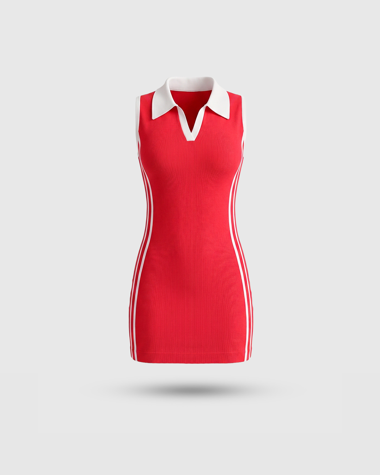 VESTIDO CORTO RIB ROJO