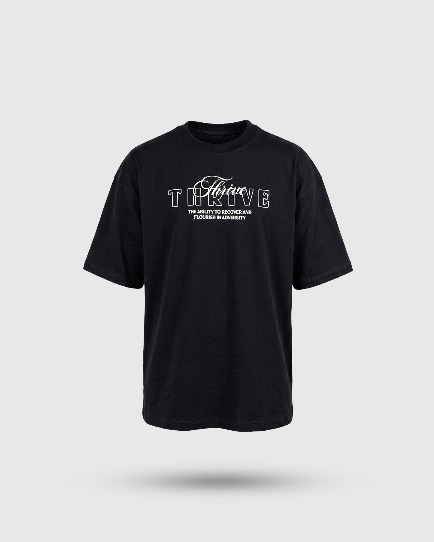 CAMISETA NEGRA OVERSIZE THRIVE