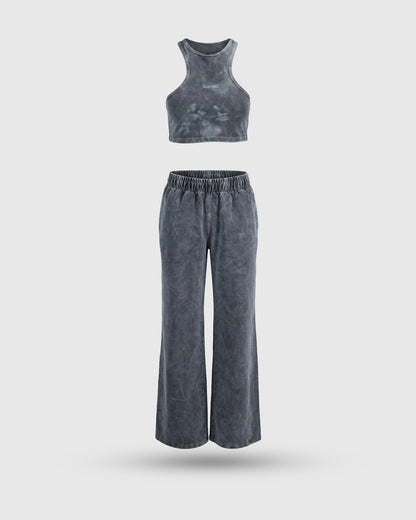CONJUNTO CROP TOP ACID WASH ACCEPTANCE