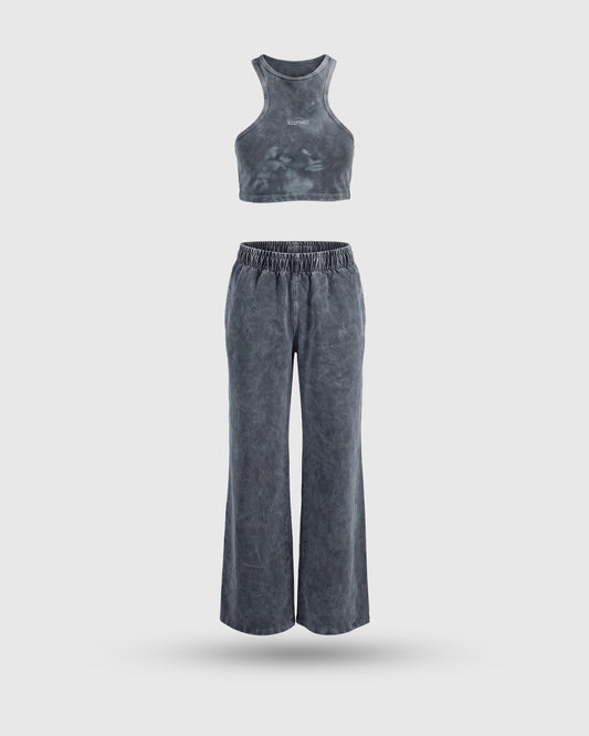 CONJUNTO CROP TOP ACID WASH ACCEPTANCE