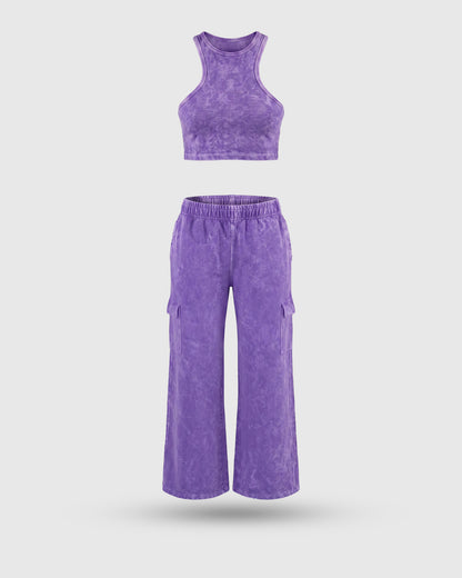 CONJUNTO CROP TOP MORADO NAE
