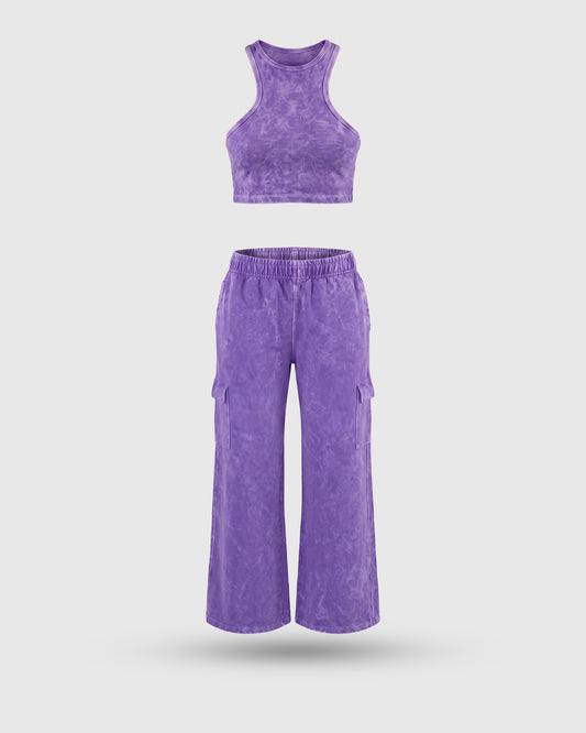 CONJUNTO CROP TOP MORADO NAE