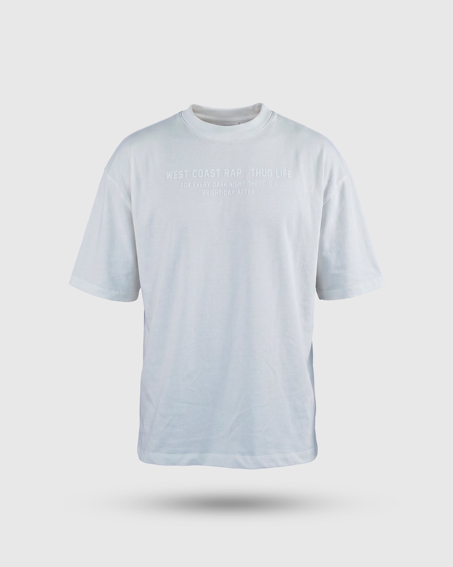 CAMISETA BLANCA OVERSIZE 2PAC//WEST COAST