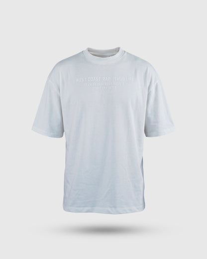 CAMISETA BLANCA OVERSIZE 2PAC//WEST COAST