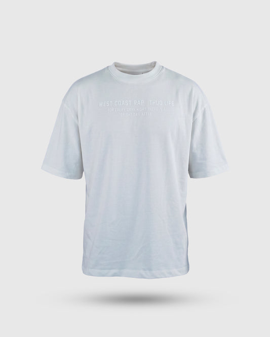 CAMISETA BLANCA OVERSIZE 2PAC//WEST COAST