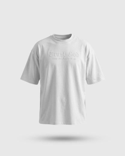 CAMISETA BLANCA OVERSIZE TRUST GOD