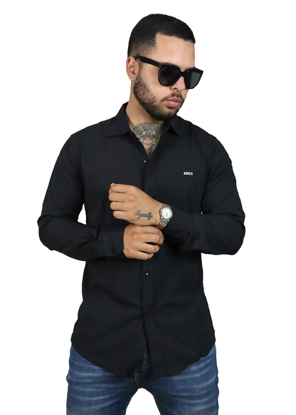 Camisa manga larga negra