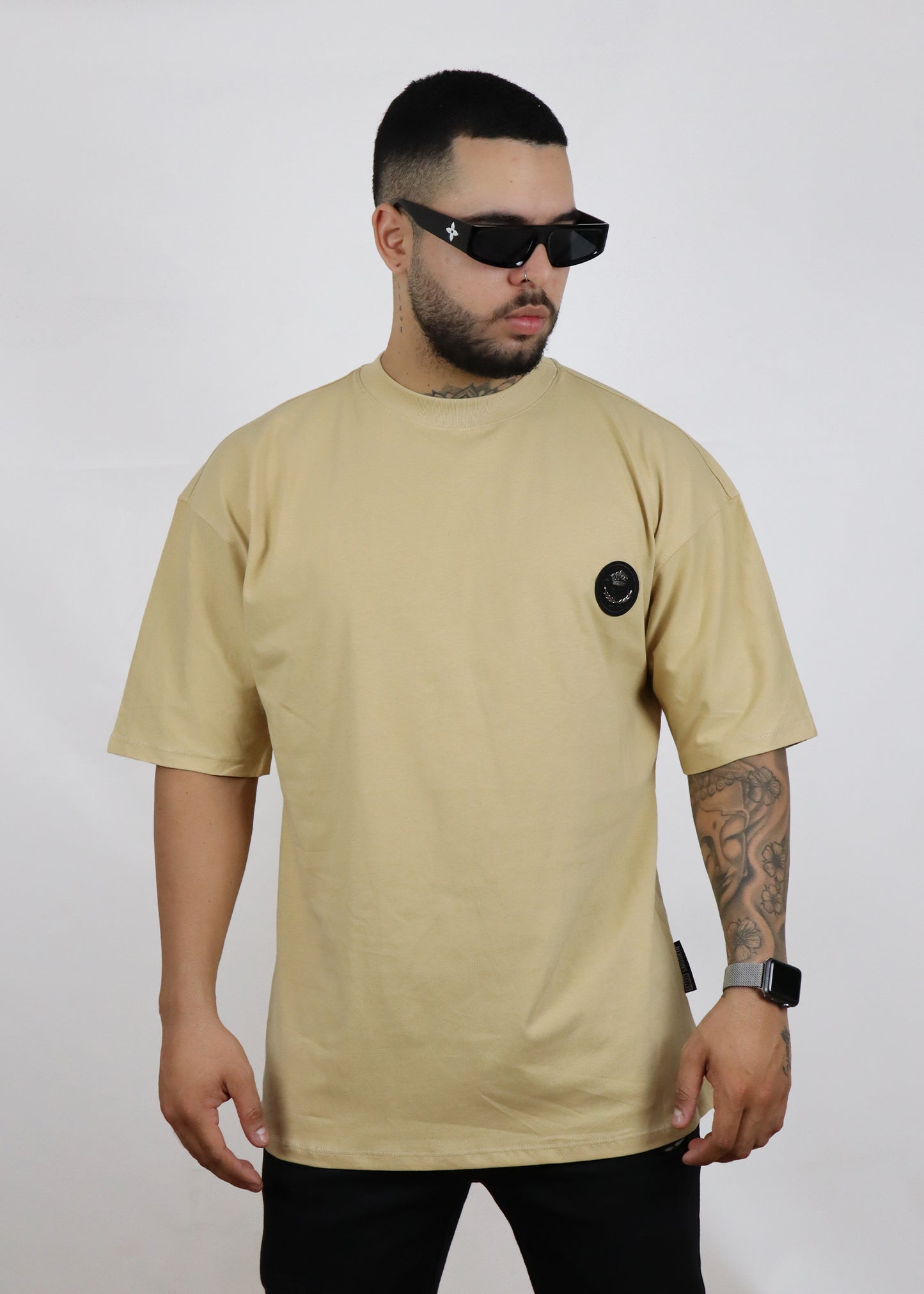 Camiseta oversize Beige Crown