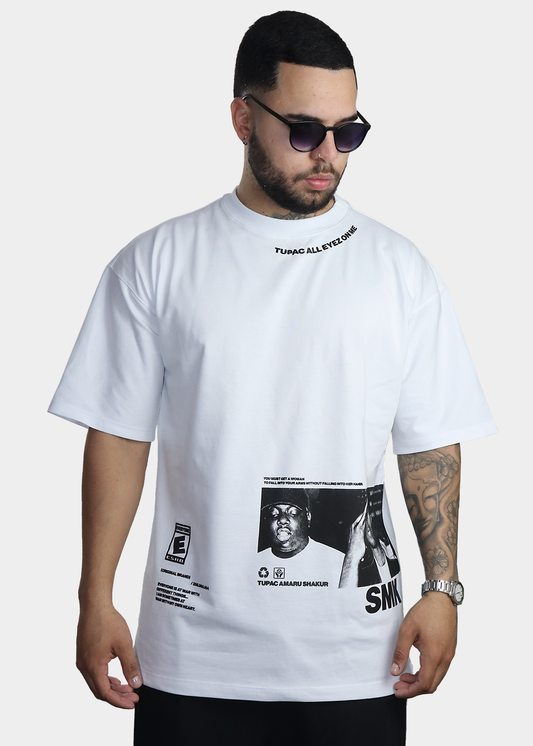 camiseta oversize blanca biggie