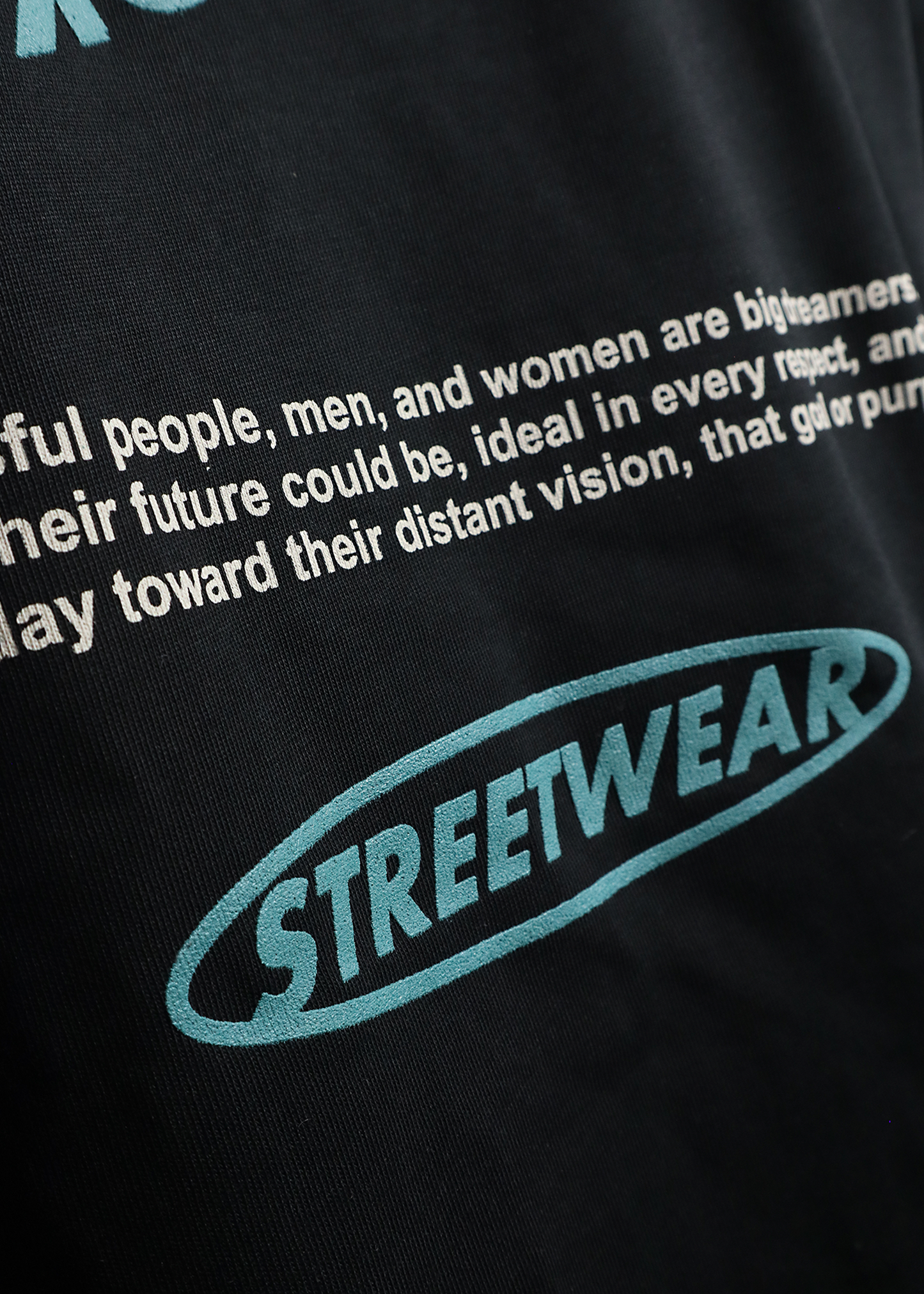 camiseta oversize negra street wear