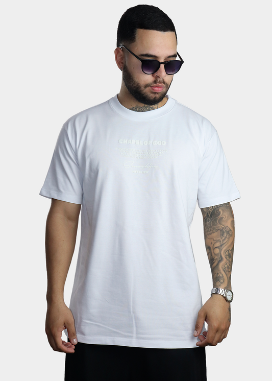 camiseta oversize chapel of god