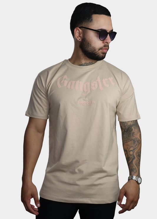 camiseta beige gangster