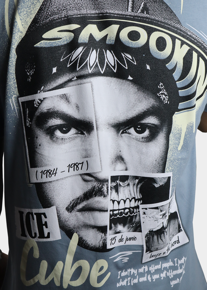 Camiseta azul ice cube