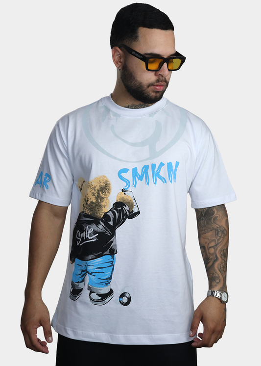 camiseta blanca bear smkn