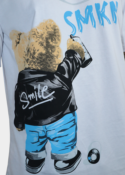 camiseta blanca bear smkn